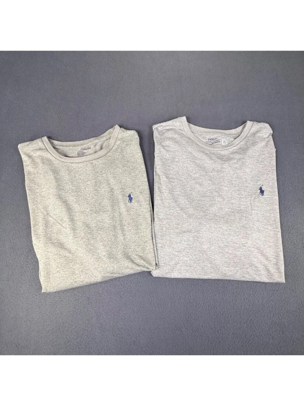 Bundle 2 Polo Ralph Lauren Big Mens XXL Grey Performance T-Shirts Short Sleeve